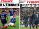 Deux unes de l'Equipe, où les médias français étaient pour des équipes françaises