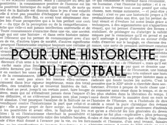 Pour une historicité du football