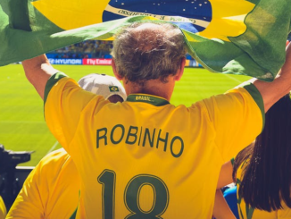 Un maillot de Robinho lors d'un match du Brésil