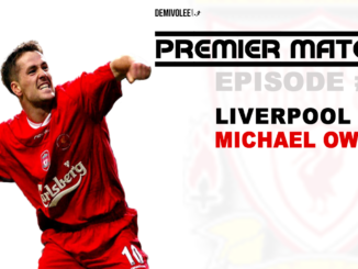 Owen lors de la célébration d'un de ses nombreux but avec Liverpool