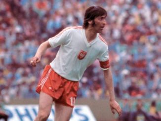Kazimierz Deyna en action sous le maillot de la Pologne