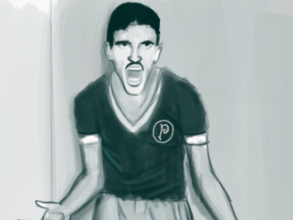 Jair avec le maillot de Palmeiras | Crédits illustration : Daniel Resende pour Palmeiras