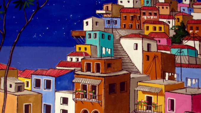 La maison des rêves - Détail de Favela Painting 3 de Patrick Bornemann